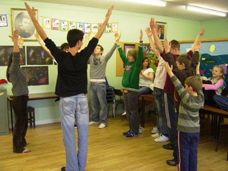 Larisa & Yurij teaching the boys