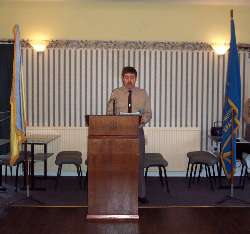 Chairman of CYM Bradford addressing the commemoration