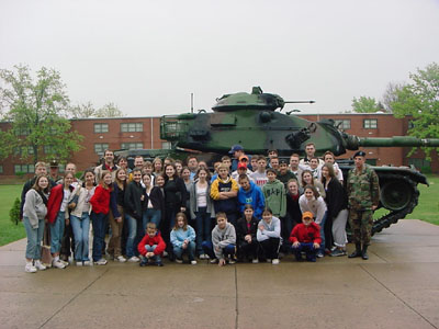 Group in Front of Tank